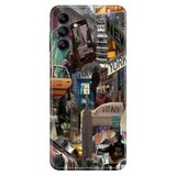 Senada Samsung Galaxy M34 ile Uyumlu Kılıf Resimli Desenli Silikon Newyork Retro