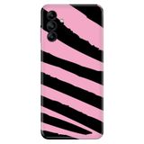 Senada Samsung Galaxy M34 ile Uyumlu Kılıf Resimli Desenli Silikon Pembe Siyah