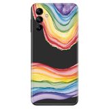 Senada Samsung Galaxy M34 ile Uyumlu Kılıf Resimli Desenli Silikon Rainbow Ametist