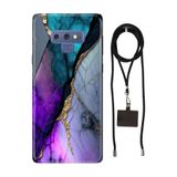 Senada Samsung Galaxy Note 9 ile Uyumlu Kılıf Altın Tozu Silikon İpli Boyun Askı Aparatı
