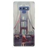 Senada Samsung Galaxy Note 9 İle Uyumlu Kılıf Desenli Baskılı Silikon Kırmızılı Kadın