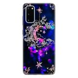 Senada Samsung Galaxy S20 Fe (Fan Edition) İle Uyumlu Kılıf Temalı Silikon Kapak - Ayyıldız Neon Mandala