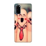 Senada Samsung Galaxy S20 Plus İle Uyumlu Kılıf Desenli Resimli Hd Silikon Telefon Kabı Kapak - Gülen Parmaklar