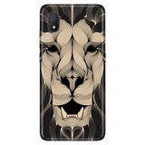 Senada Tcl L7 İle Uyumlu Kılıf 0.4Mm Lazer Kesim Desenli Silikon - Altın Aslan Mandala