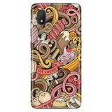 Senada Tcl L7 İle Uyumlu Kılıf 0.4Mm Lazer Kesim Desenli Silikon - Grafitti Rock