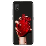 Senada Tcl L7 İle Uyumlu Kılıf 0.4Mm Lazer Kesim Desenli Silikon - Kanlı Kalp