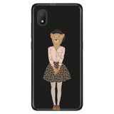 Senada Tcl L7 İle Uyumlu Kılıf 0.4Mm Lazer Kesim Desenli Silikon - Kolejli Leopar