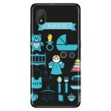 Senada Tcl L7 İle Uyumlu Kılıf 0.4Mm Lazer Kesim Desenli Silikon - Mavi Bebek