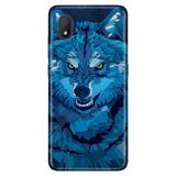 Senada Tcl L7 İle Uyumlu Kılıf 0.4Mm Lazer Kesim Desenli Silikon - Mavi Çizim Kurt