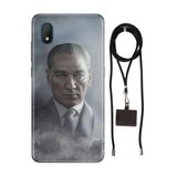 Senada TCL L7 ile Uyumlu Kılıf Atatürk 1938 Desenli Silikon İpli Boyun Askı Aparatı
