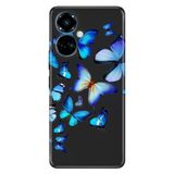 Senada Tecno Camon 19 Pro İle Uyumlu Kılıf Modern Tasarım Silikon Desenli 2D Kelebekler