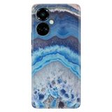 Senada Tecno Camon 19 Pro İle Uyumlu Kılıf Modern Tasarım Silikon Desenli Ametist Taşı