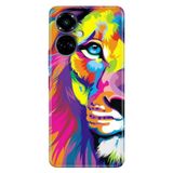Senada Tecno Camon 19 Pro İle Uyumlu Kılıf Modern Tasarım Silikon Desenli Aslan Sanat