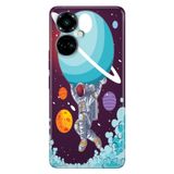 Senada Tecno Camon 19 Pro İle Uyumlu Kılıf Modern Tasarım Silikon Desenli Astronot