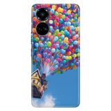 Senada Tecno Camon 19 Pro İle Uyumlu Kılıf Modern Tasarım Silikon Desenli Balonlu Ev