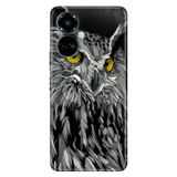Senada Tecno Camon 19 Pro İle Uyumlu Kılıf Modern Tasarım Silikon Desenli Baykuş Bakışı