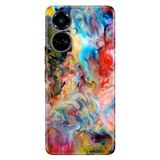 Senada Tecno Camon 19 Pro İle Uyumlu Kılıf Modern Tasarım Silikon Desenli Boyaların Dansı