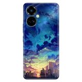 Senada Tecno Camon 19 Pro İle Uyumlu Kılıf Modern Tasarım Silikon Desenli Cloud City