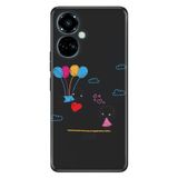 Senada Tecno Camon 19 Pro İle Uyumlu Kılıf Modern Tasarım Silikon Desenli Çöp Aşk