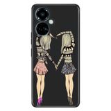 Senada Tecno Camon 19 Pro İle Uyumlu Kılıf Modern Tasarım Silikon Desenli Dost