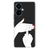Senada Tecno Camon 19 Pro İle Uyumlu Kılıf Modern Tasarım Silikon Desenli F*Ck