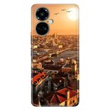 Senada Tecno Camon 19 Pro İle Uyumlu Kılıf Modern Tasarım Silikon Desenli Galata
