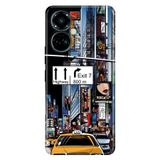 Senada Tecno Camon 19 Pro İle Uyumlu Kılıf Modern Tasarım Silikon Desenli Gece New York