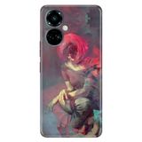 Senada Tecno Camon 19 Pro İle Uyumlu Kılıf Modern Tasarım Silikon Desenli Gizemli Kız