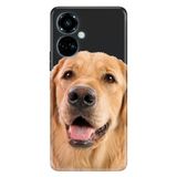 Senada Tecno Camon 19 Pro İle Uyumlu Kılıf Modern Tasarım Silikon Desenli Golden Köpek