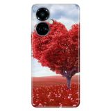 Senada Tecno Camon 19 Pro İle Uyumlu Kılıf Modern Tasarım Silikon Desenli Kalp Gölgesi