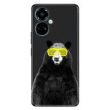 Senada Tecno Camon 19 Pro İle Uyumlu Kılıf Modern Tasarım Silikon Desenli Kanye Bear