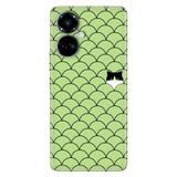 Senada Tecno Camon 19 Pro İle Uyumlu Kılıf Modern Tasarım Silikon Desenli Karton Kedi