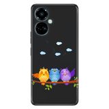 Senada Tecno Camon 19 Pro İle Uyumlu Kılıf Modern Tasarım Silikon Desenli Kuşlar