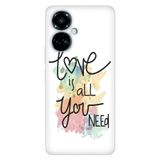 Senada Tecno Camon 19 Pro İle Uyumlu Kılıf Modern Tasarım Silikon Desenli Love Is All