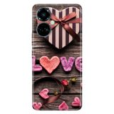 Senada Tecno Camon 19 Pro İle Uyumlu Kılıf Modern Tasarım Silikon Desenli Love Suss