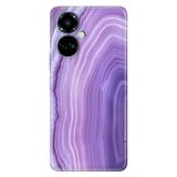Senada Tecno Camon 19 Pro İle Uyumlu Kılıf Modern Tasarım Silikon Desenli Mat Pembe Ametist