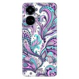 Senada Tecno Camon 19 Pro İle Uyumlu Kılıf Modern Tasarım Silikon Desenli Mavi Mandala,Color743