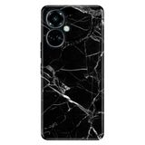 Senada Tecno Camon 19 Pro İle Uyumlu Kılıf Modern Tasarım Silikon Desenli Mermer Siyah
