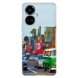Senada Tecno Camon 19 Pro İle Uyumlu Kılıf Modern Tasarım Silikon Desenli Miami Street