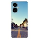 Senada Tecno Camon 19 Pro İle Uyumlu Kılıf Modern Tasarım Silikon Desenli Miami Sunset