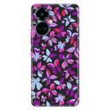 Senada Tecno Camon 19 Pro İle Uyumlu Kılıf Modern Tasarım Silikon Desenli Mor Kelebek