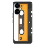 Senada Tecno Camon 19 Pro İle Uyumlu Kılıf Modern Tasarım Silikon Desenli Muzik Kaset