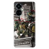 Senada Tecno Camon 19 Pro İle Uyumlu Kılıf Modern Tasarım Silikon Desenli Ninja Kaplumbağa