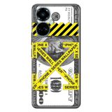 Senada Tecno Camon 19 Pro İle Uyumlu Kılıf Modern Tasarım Silikon Desenli Off White Dollar