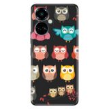 Senada Tecno Camon 19 Pro İle Uyumlu Kılıf Modern Tasarım Silikon Desenli Owl