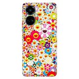 Senada Tecno Camon 19 Pro İle Uyumlu Kılıf Modern Tasarım Silikon Desenli Papatya,Color413