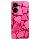 Senada Tecno Camon 19 Pro İle Uyumlu Kılıf Modern Tasarım Silikon Desenli Pembe Beton