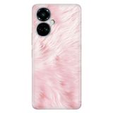 Senada Tecno Camon 19 Pro İle Uyumlu Kılıf Modern Tasarım Silikon Desenli Pembe Tüy