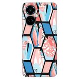 Senada Tecno Camon 19 Pro İle Uyumlu Kılıf Modern Tasarım Silikon Desenli Petek Floral