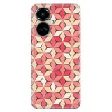 Senada Tecno Camon 19 Pro İle Uyumlu Kılıf Modern Tasarım Silikon Desenli Pink Mozaic